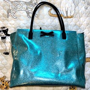 Kate Spade York Mavis Street Lakesedge Blue Sparkle Jeralyn Tote